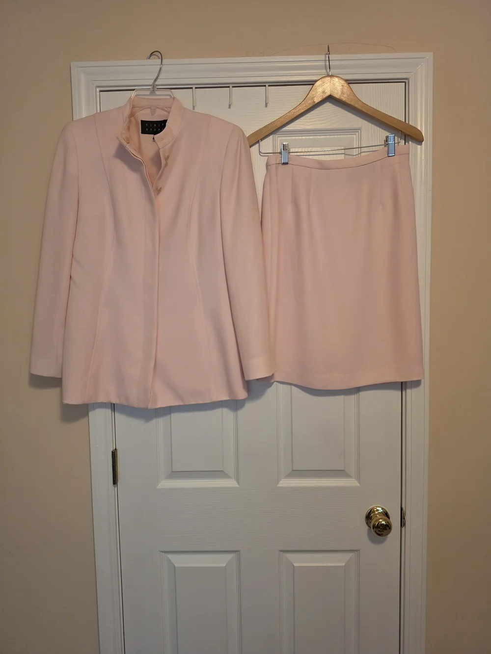 Finity Studio Light Pink Stand-Collar Blazer Jacket